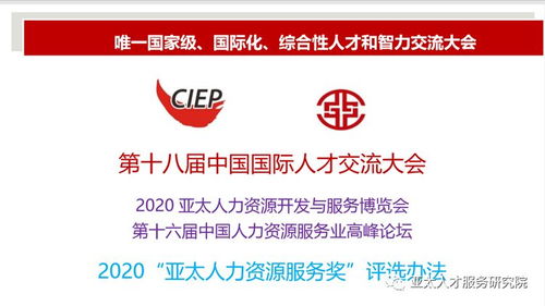 2020亚太人力资源服务奖评选办法